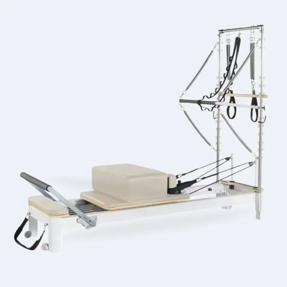 Reformer Pilates aluminium avec tour Archipel, vue 3