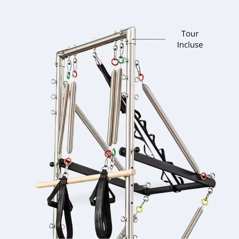 Reformer Pilates aluminium avec tour Archipel, vue 6