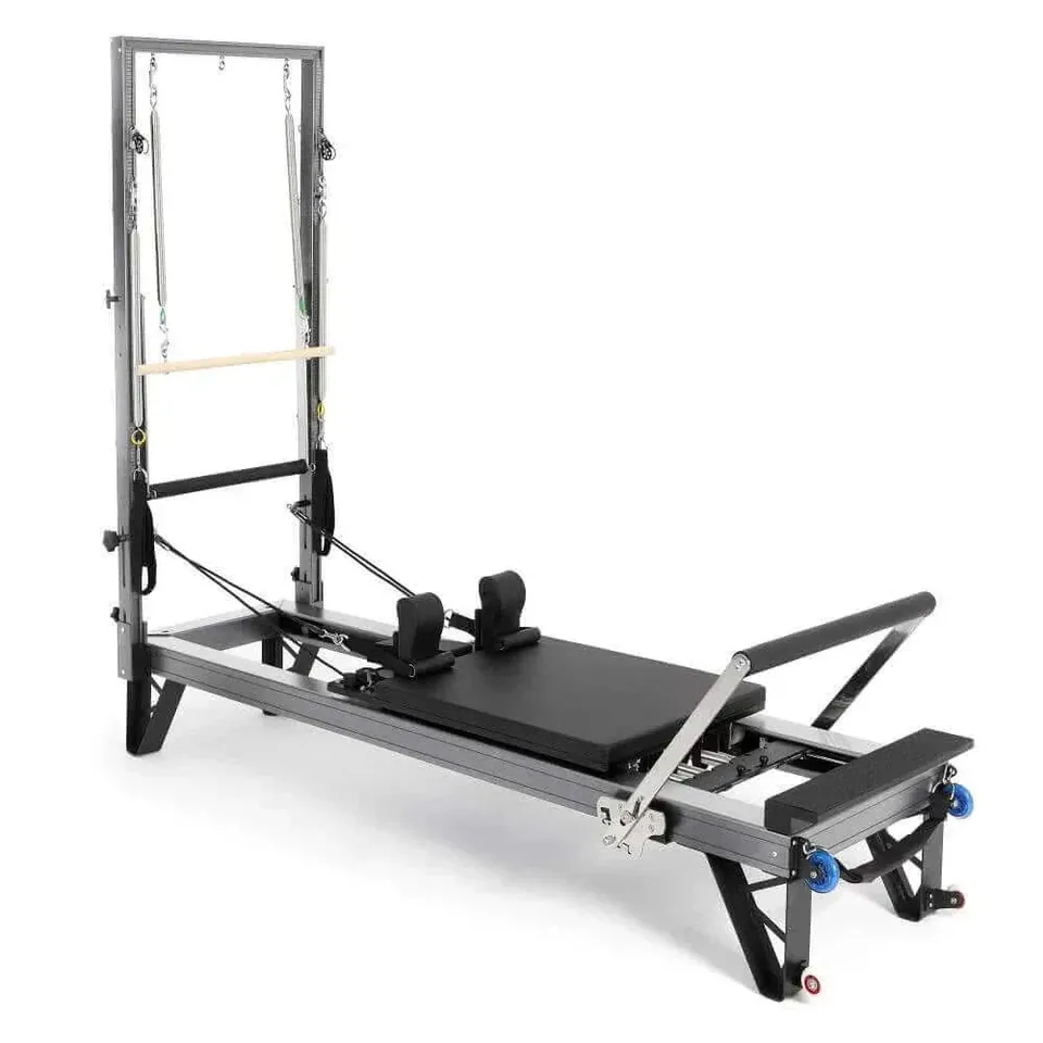 Reformer Pilates en aluminium avec tour Bise, vue 3