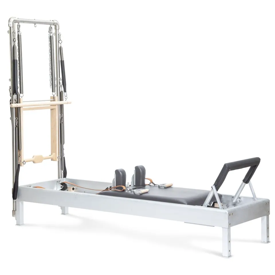 Reformer Pilates classique en aluminium avec tour Fougère, vue 2