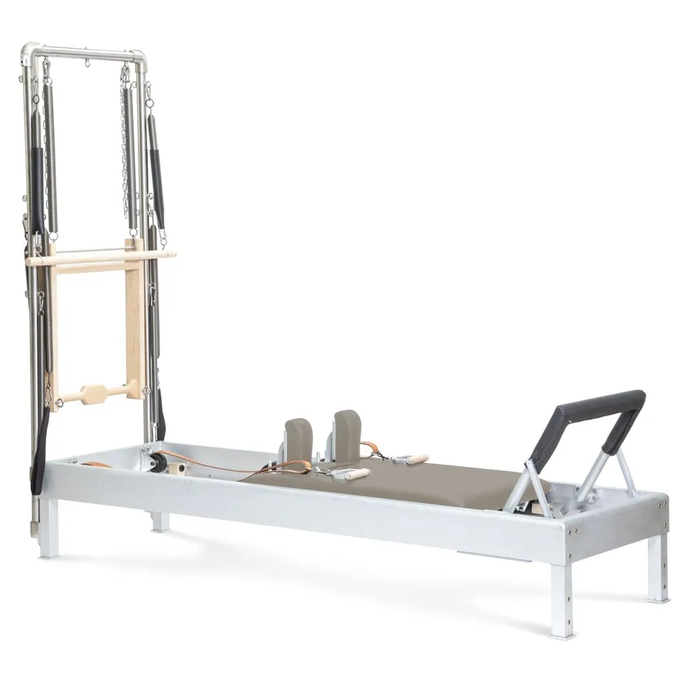Reformer Pilates classique en aluminium avec tour Fougère, vue 3