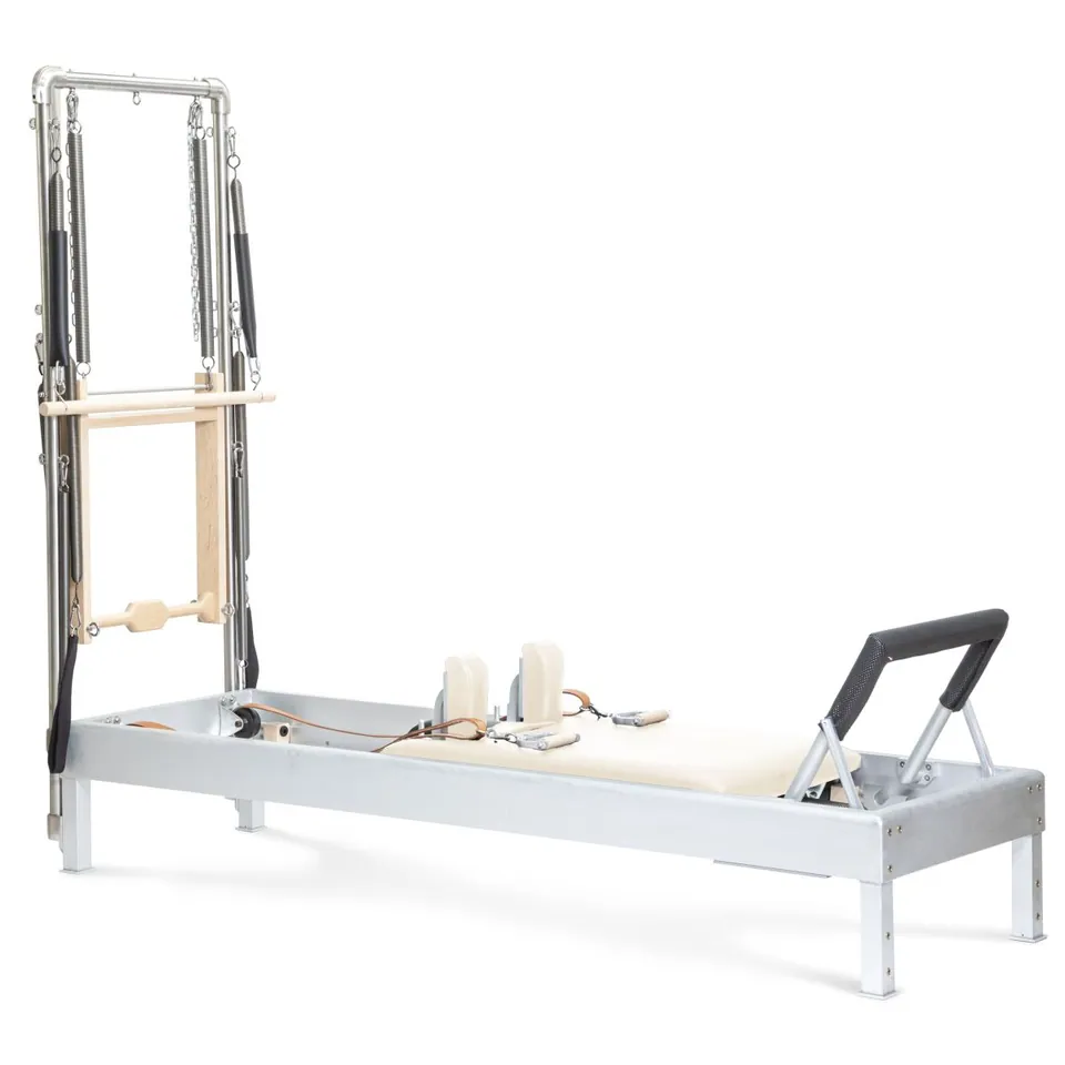 Reformer Pilates classique en aluminium avec tour Fougère, vue 4