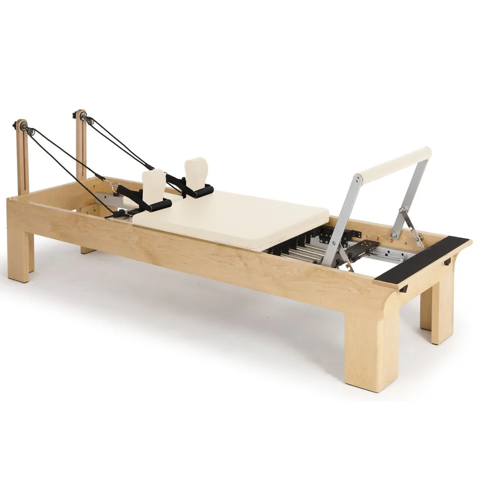 Reformer Pilates en bois d’érable Aube, vue 4