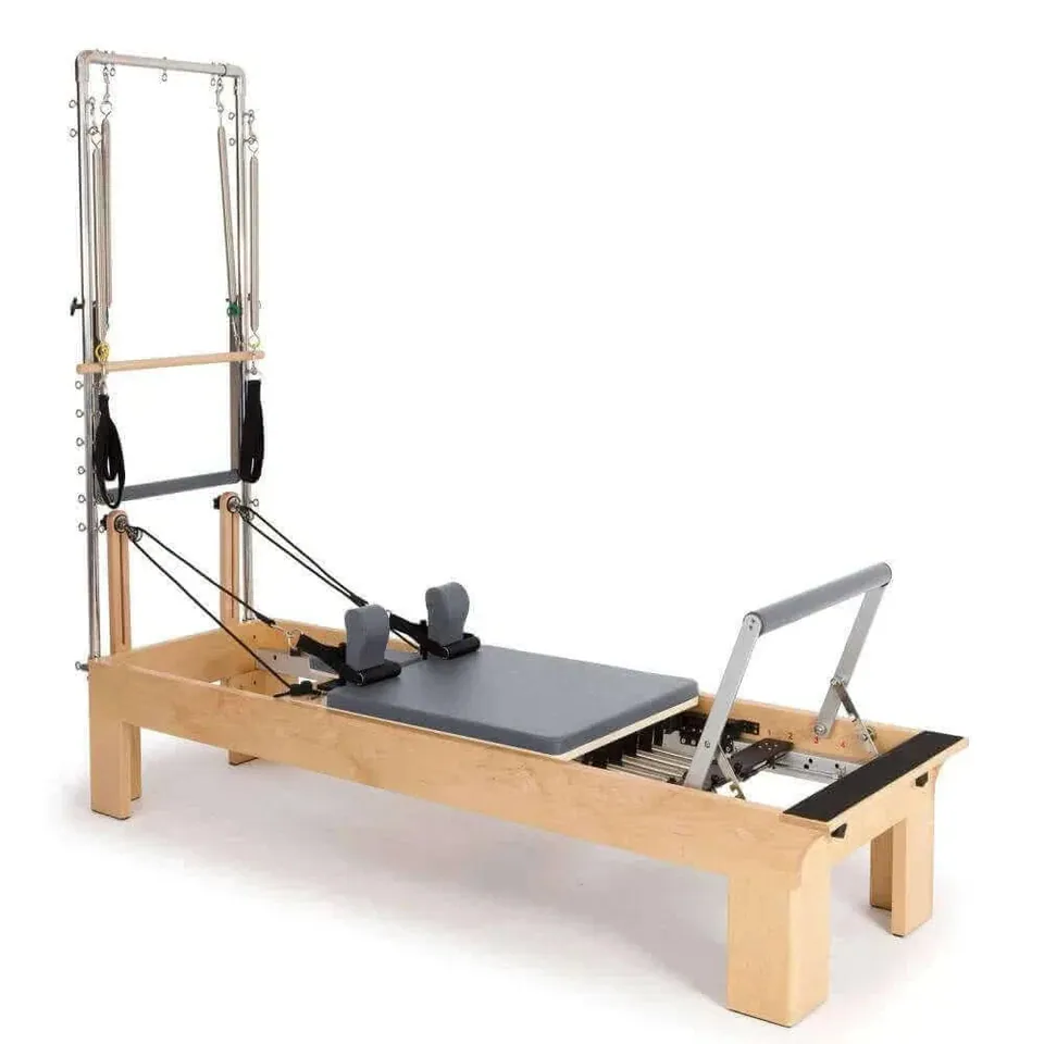 Reformer Pilates en bois avec tour Calanque, vue 2