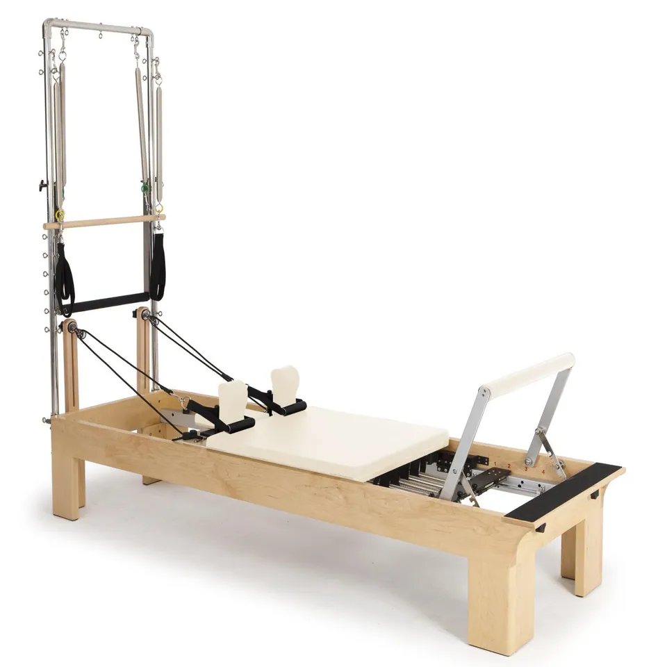 Reformer Pilates en bois avec tour Calanque, vue 4