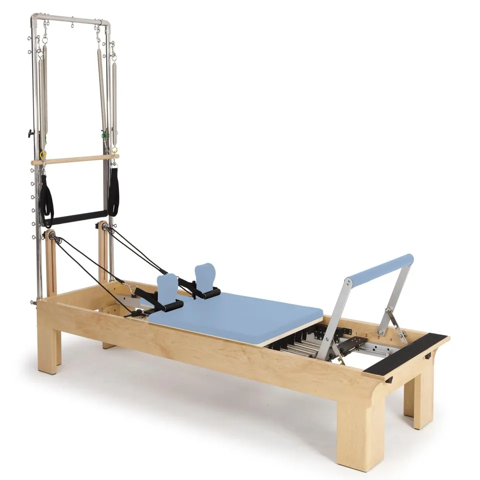 Reformer Pilates en bois avec tour Calanque, vue 5