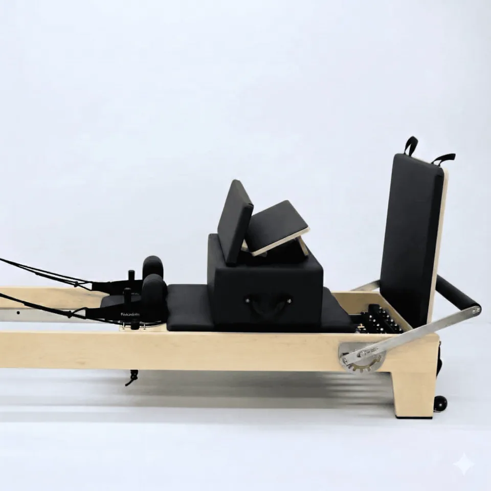 Reformer Pilates en bois d'érable Isard, vue 4