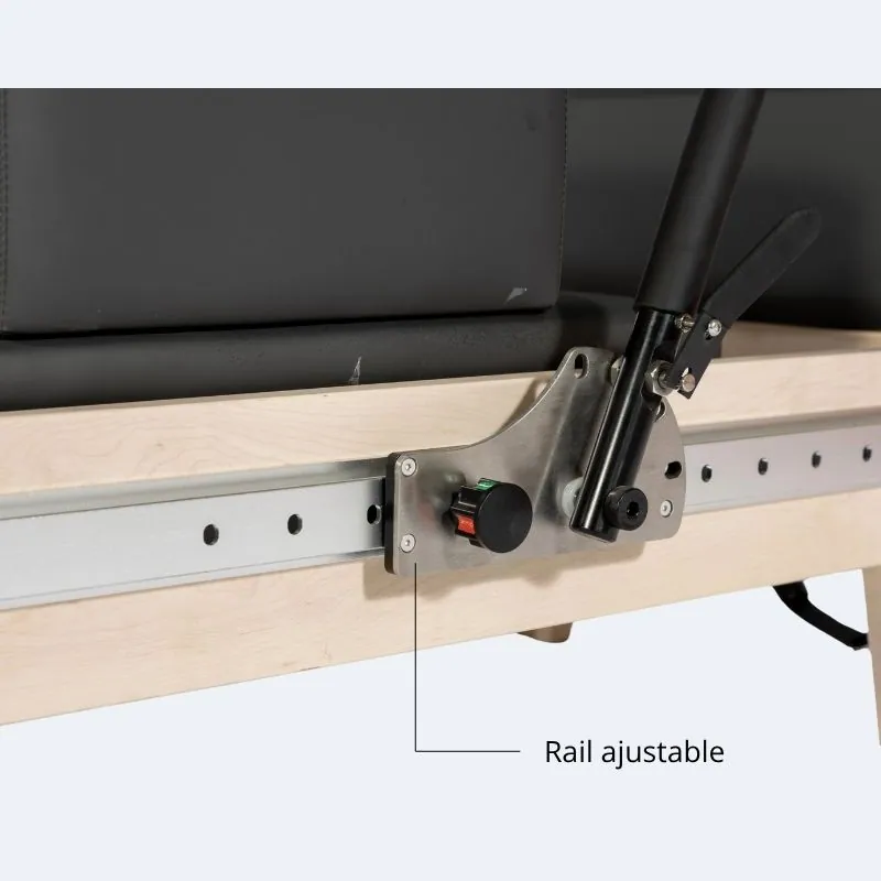 Reformer Pilates en bois à rail ajustable Tamaris, vue 6