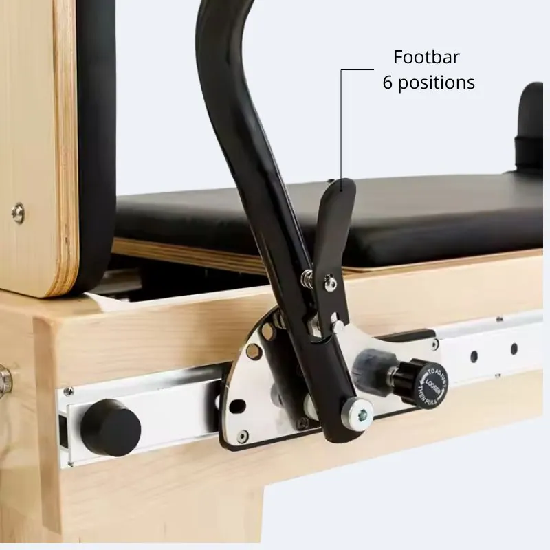 Reformer Pilates en bois à rail ajustable Tamaris, vue 8