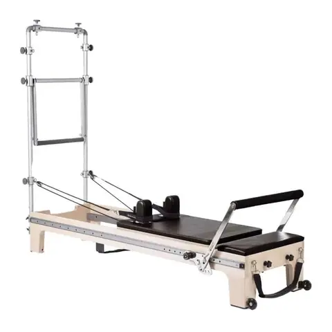 Reformer Pilates en bois avec tour intégrée Corail