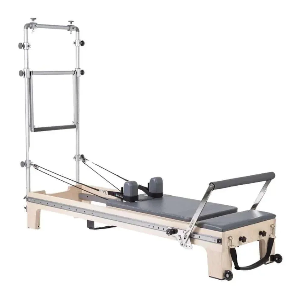Reformer Pilates en bois avec tour intégrée Corail, vue 2