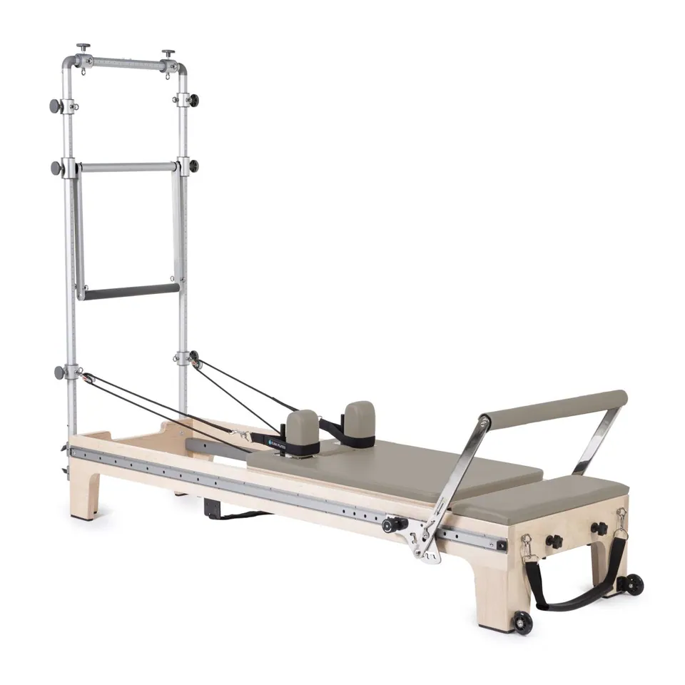 Reformer Pilates en bois avec tour intégrée Corail, vue 3
