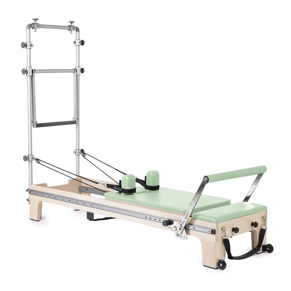 Reformer Pilates en bois avec tour intégrée Corail, vue 6