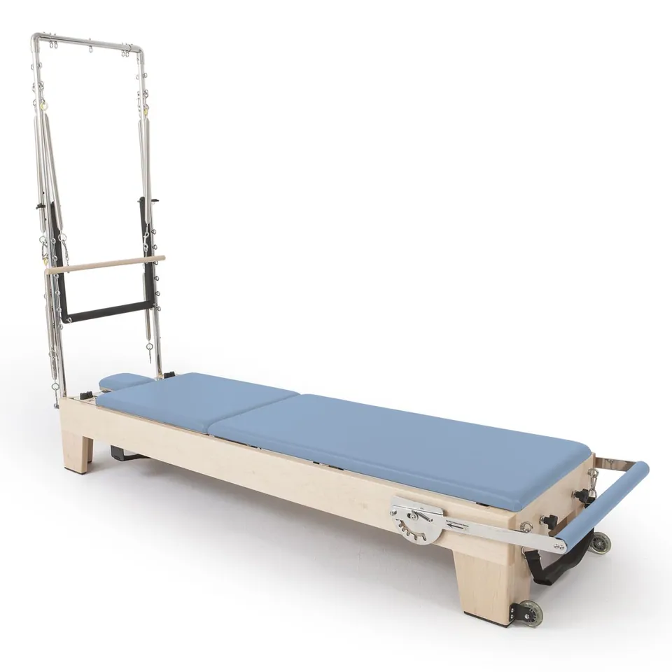 Reformer Pilates en bois avec tour empilable Horizon, vue 5
