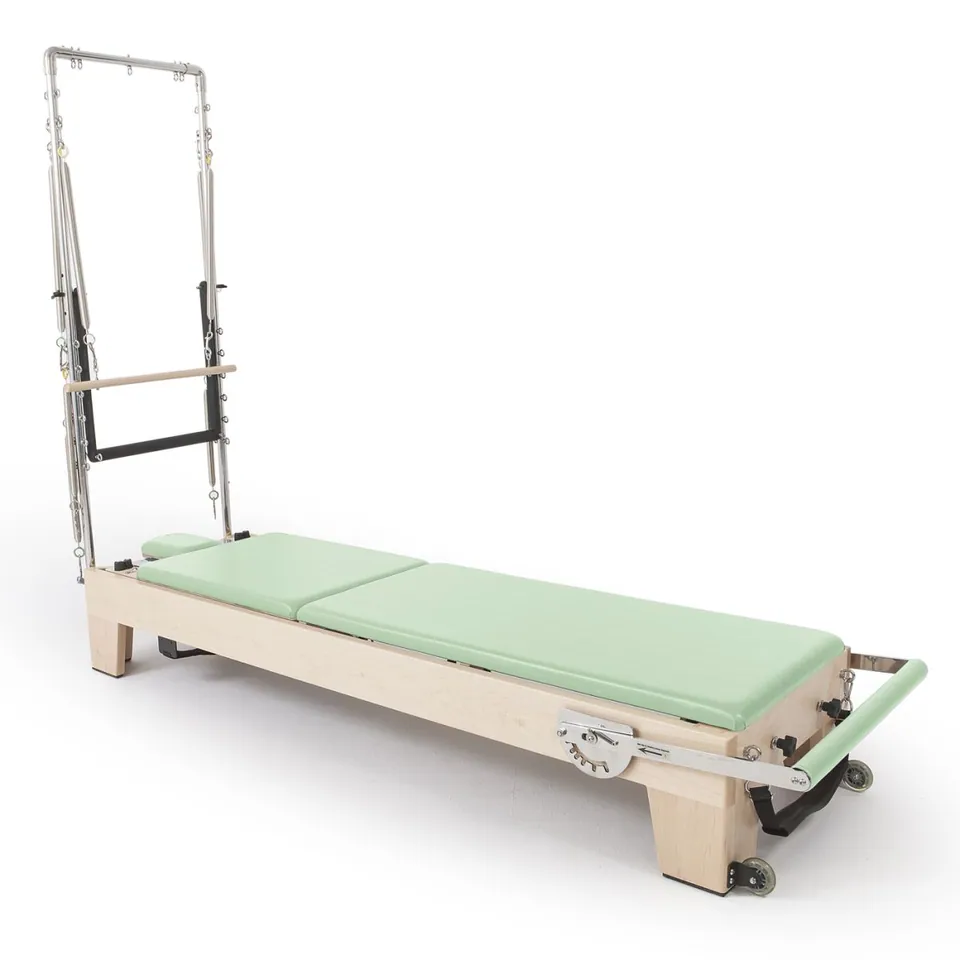 Reformer Pilates en bois avec tour empilable Horizon, vue 6