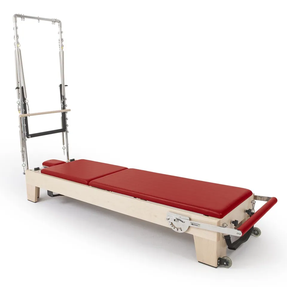 Reformer Pilates en bois avec tour empilable Horizon, vue 8