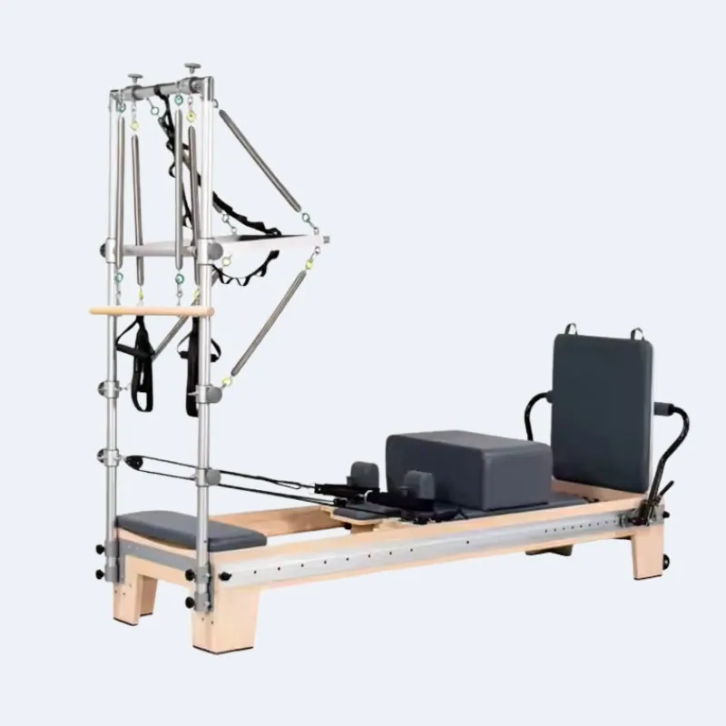 Reformer Pilates en chêne et érable avec tour Bocage