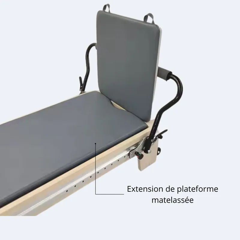 Reformer Pilates en chêne et érable avec tour Bocage, vue 7
