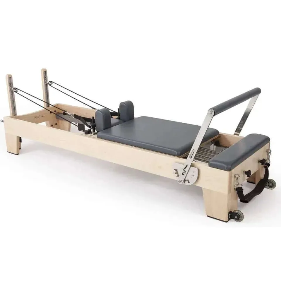 Reformer Pilates empilable en bois d'érable Cyprès