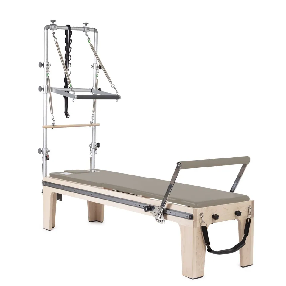 Reformer Pilates en érable avec tour Doline, vue 3