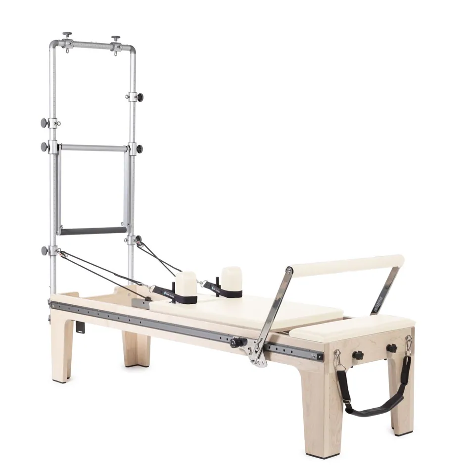Reformer Pilates en érable avec tour Doline, vue 4