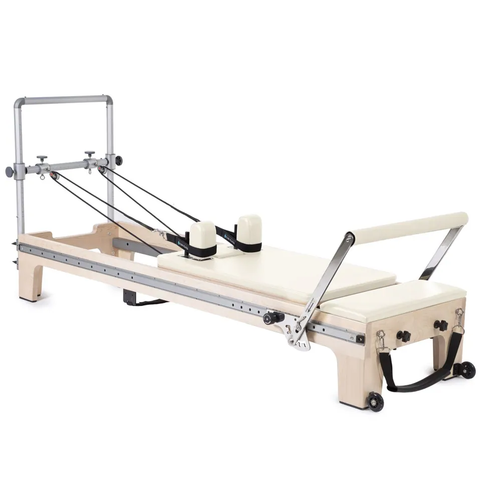 Reformer Pilates en érable avec mini tour Marée, vue 4