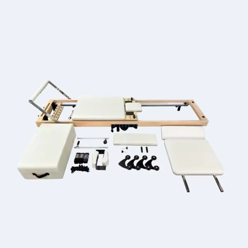 Reformer Pilates pliable en bois d’érable Vague, vue 3