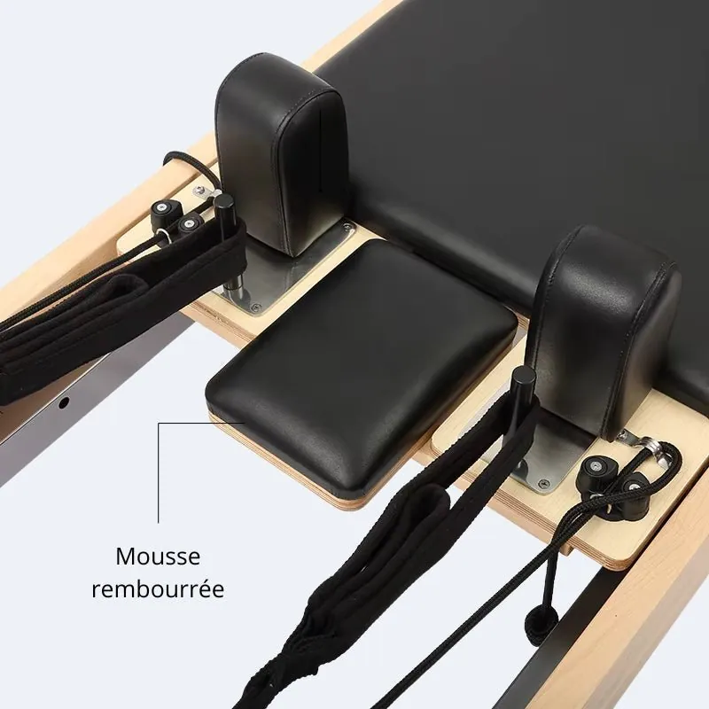 Reformer Pilates pliable en bois d’érable Vague, vue 6