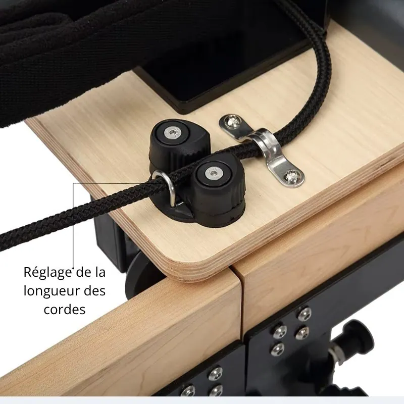 Reformer Pilates pliable en bois d’érable Vague, vue 8